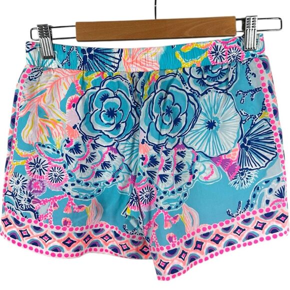 Lilly Pulitzer Katia Shorts Once Upon A Tide Coastal Print 5” Shorts Size XS - Picture 3 of 8
